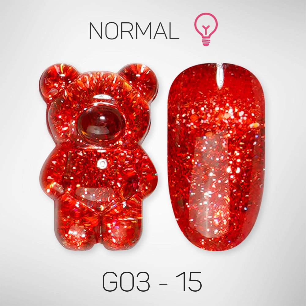 LAVIS Glitter G03 - 15 - Gel Polish 0.5 oz - Barbie Collection - DTK Nail Supply