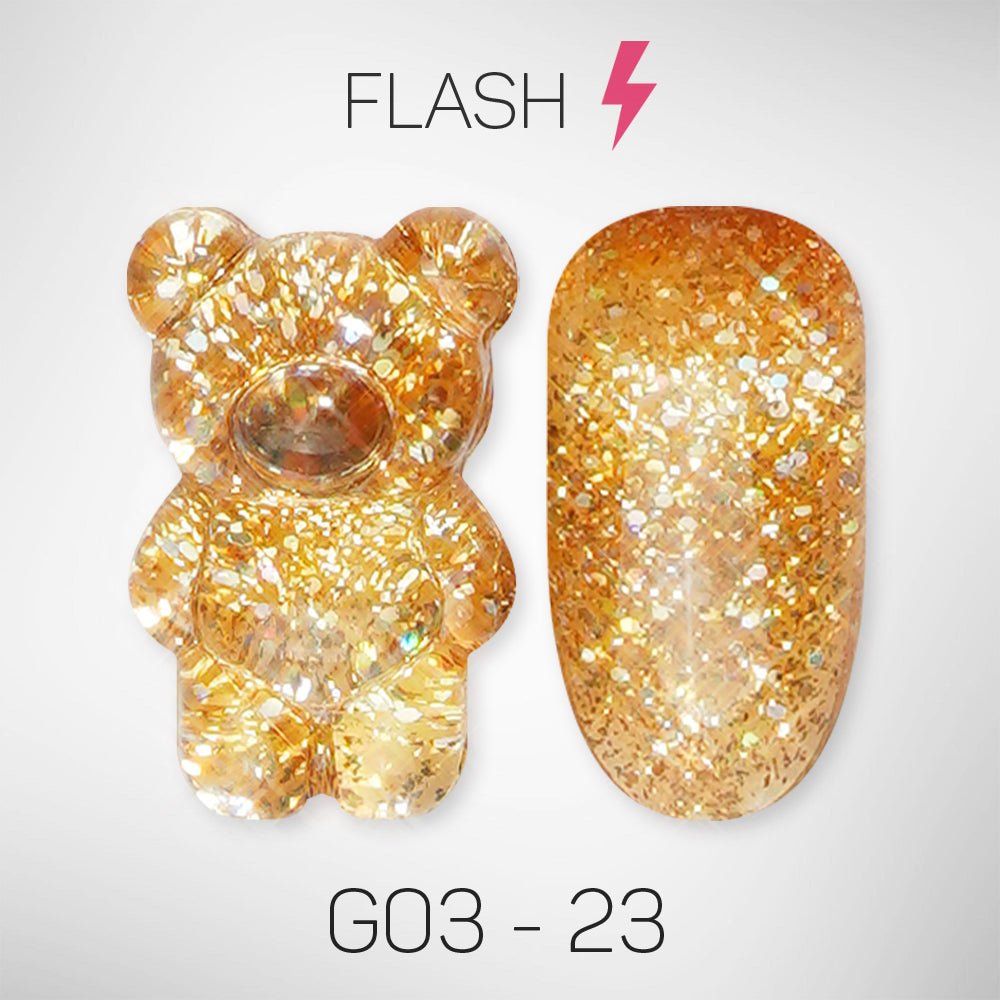 LAVIS Glitter G03 - 23 - Gel Polish 0.5 oz - Barbie Collection - DTK Nail Supply