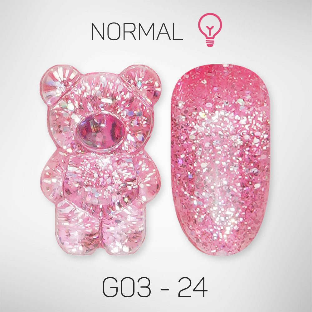 LAVIS Glitter G03 - 24 - Gel Polish 0.5 oz - Barbie Collection - DTK Nail Supply
