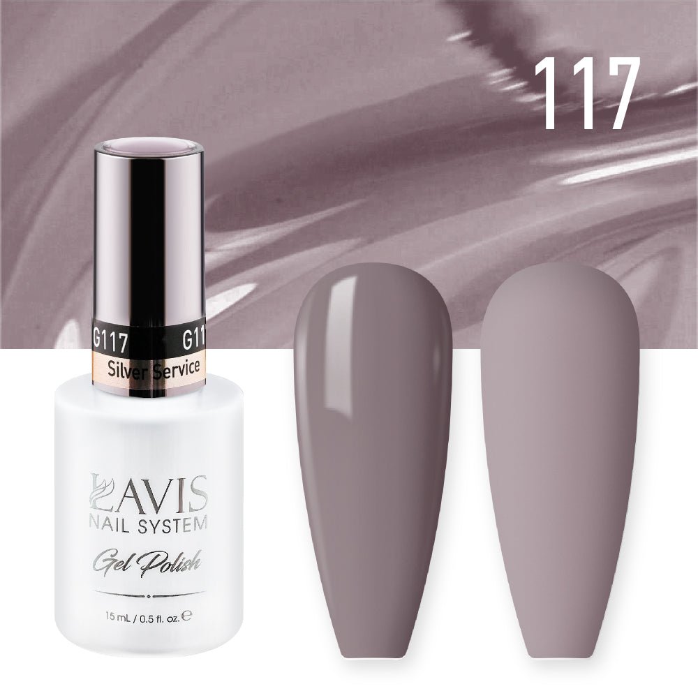 LAVIS Nail Lacquer - 117 Silver Service - DTK Nail Supply