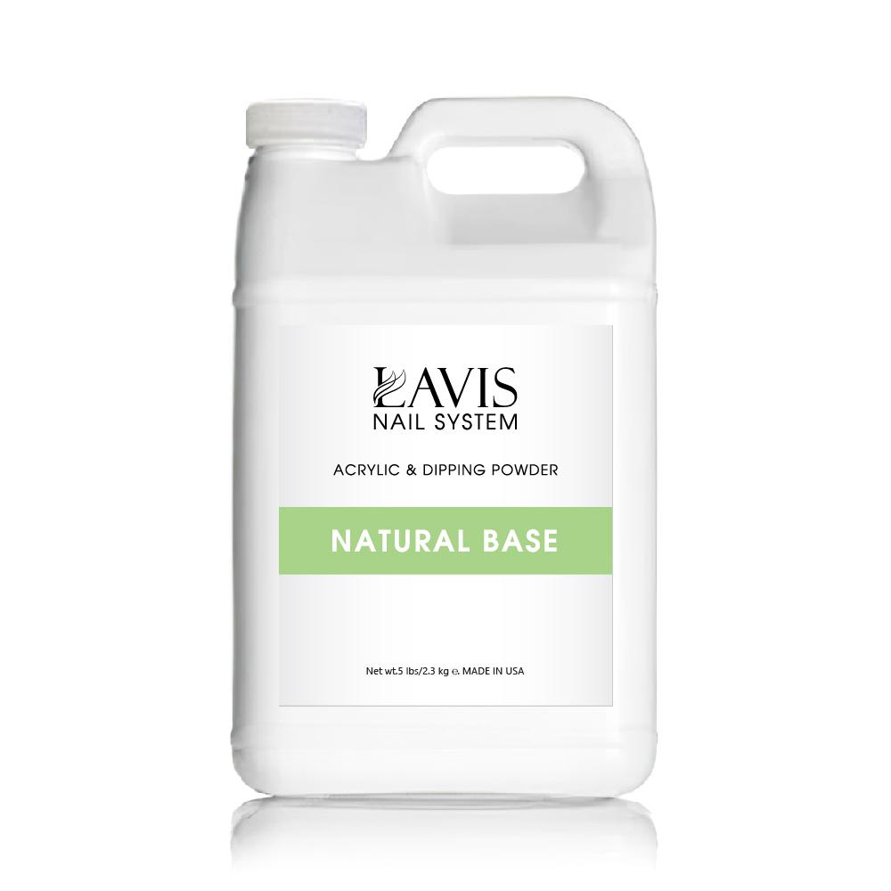 LAVIS Natural Base - Acrylic & Dipping Powder - 80oz - DTK Nail Supply