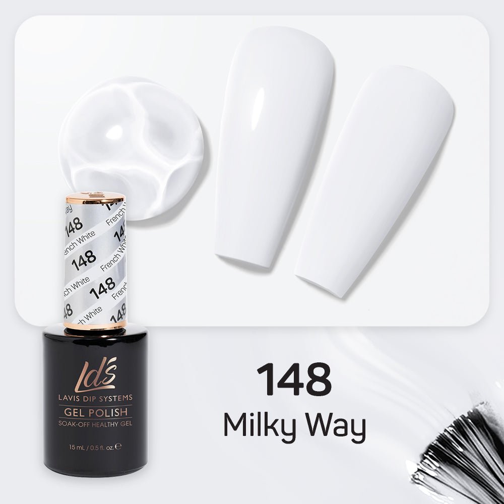 LDS Gel Nail Polish Duo - 148 French White - DTK Nail Supply