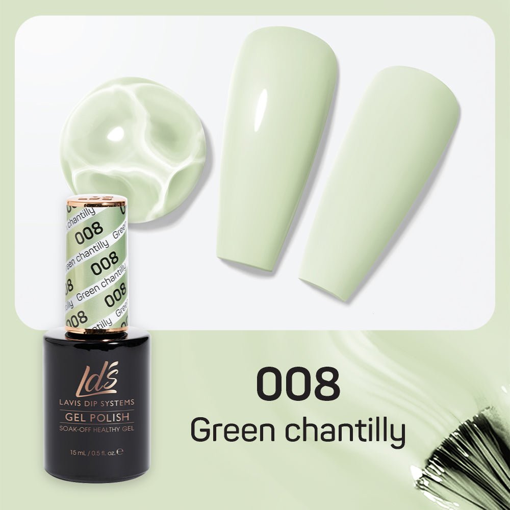 LDS Gel Polish 008 - Green Chantilly - DTK Nail Supply