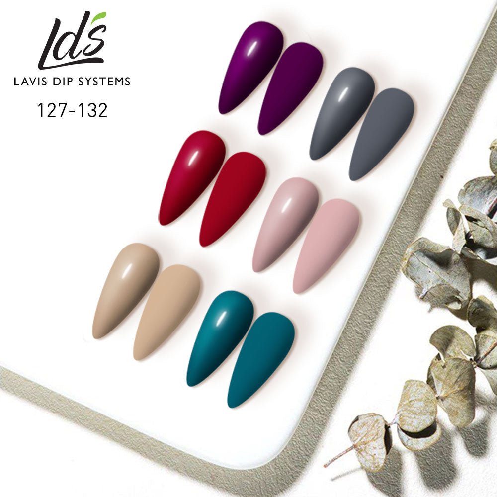 LDS Gel Polish Set (6 colors): 127 to 132 - DTK Nail Supply