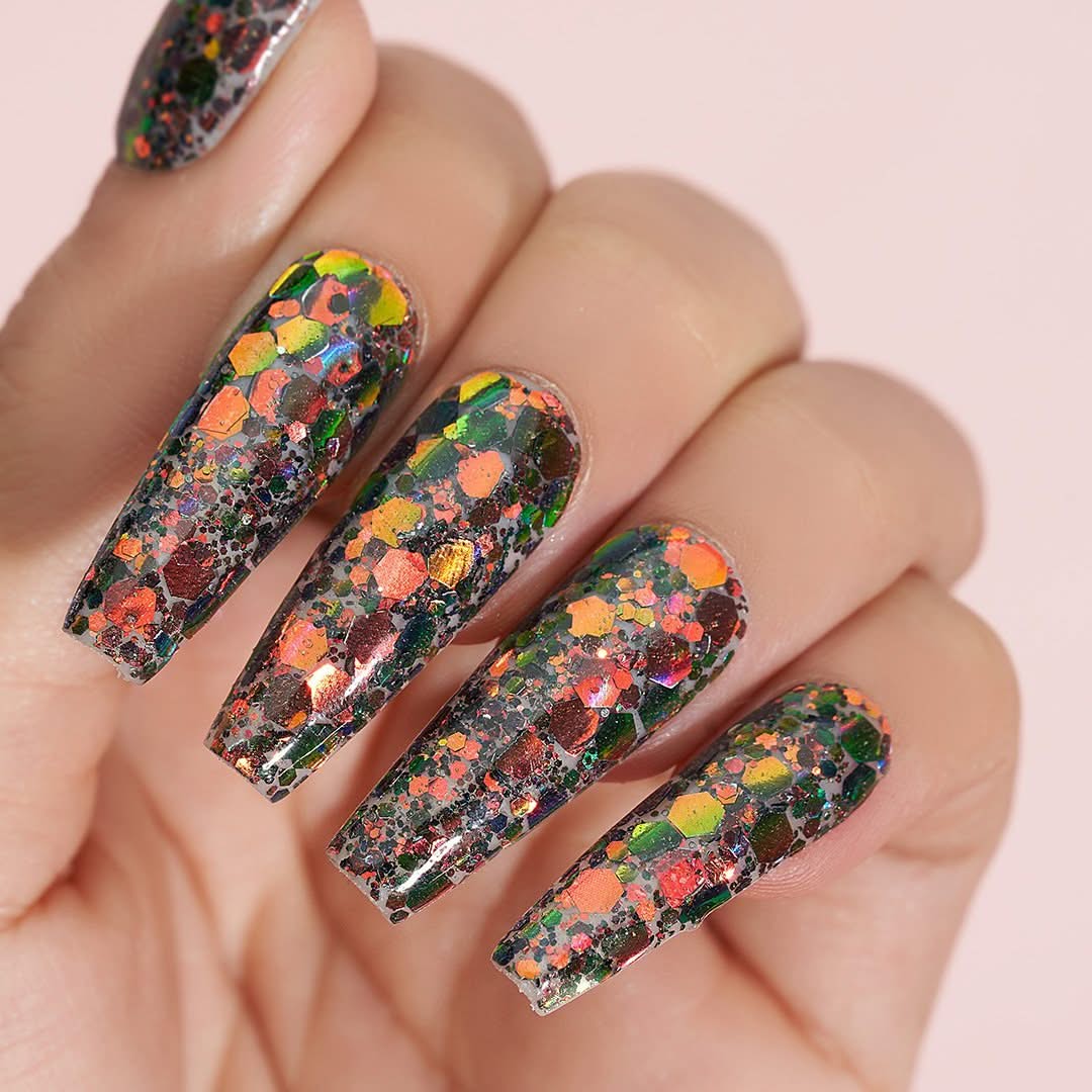 LDS Holographic Chunky Glitter Nail Art - 0.5oz DCG03 - DTK Nail Supply