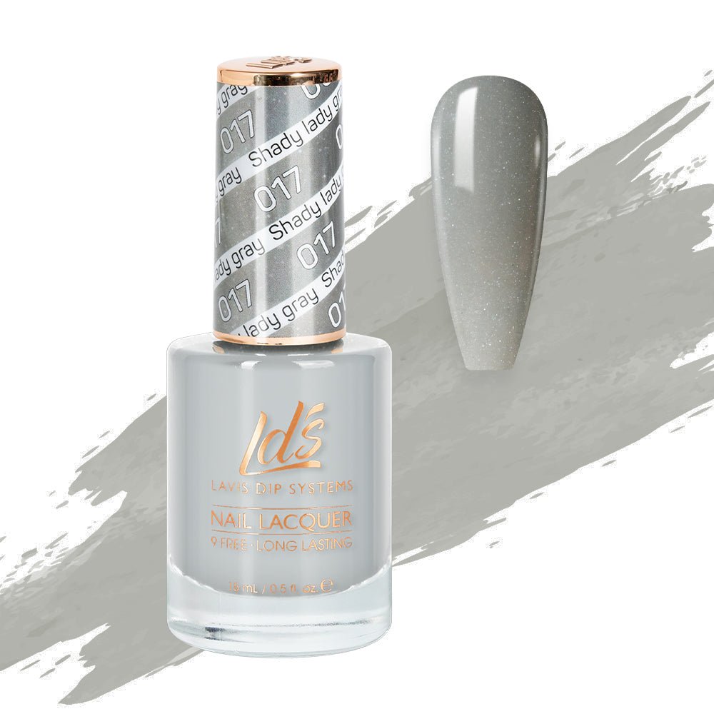 LDS Nail Lacquer - 017 Shady Lady Gray - DTK Nail Supply