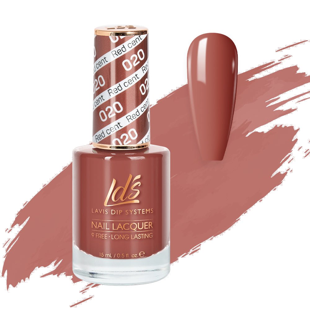 LDS Nail Lacquer - 020 Red Cent - DTK Nail Supply