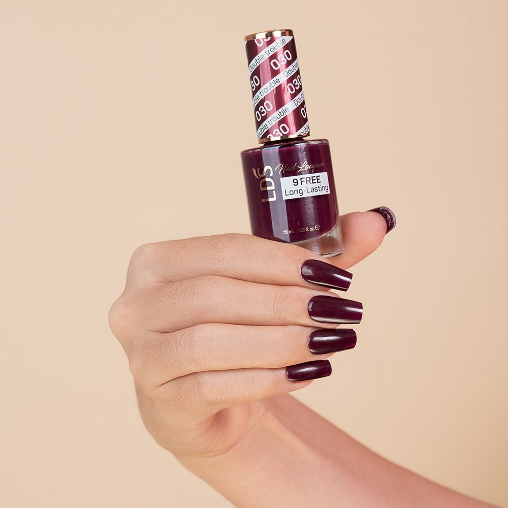 LDS Nail Lacquer - 030 Double Trouble - DTK Nail Supply