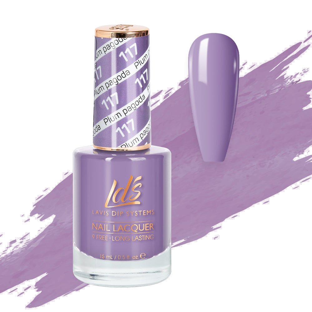 LDS Nail Lacquer - 117 Plum Pagoda - DTK Nail Supply