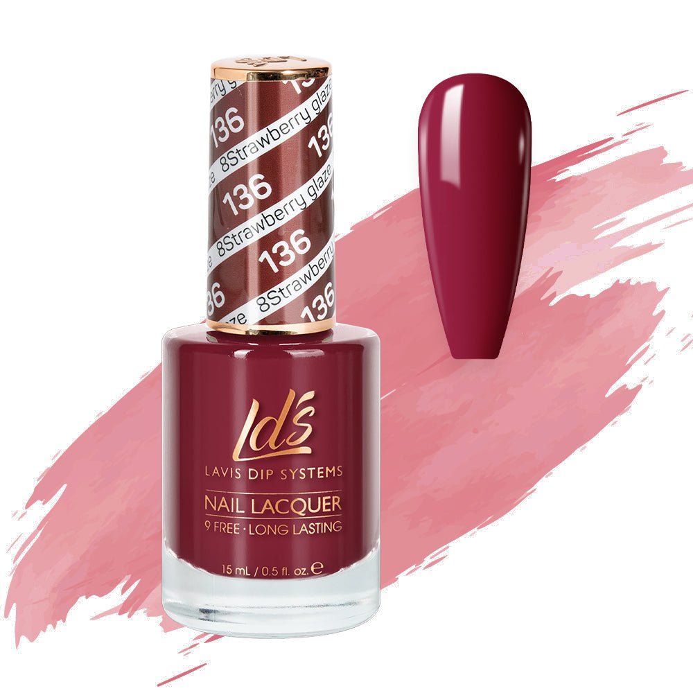 LDS Nail Lacquer - 136 Strawberry Glaze - DTK Nail Supply