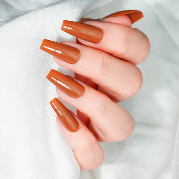 Lavis Gel Nail Polish Duo - 261 Brown Colors - Caramel Apple by LAVIS NAILS sold by DTK Nail Supply