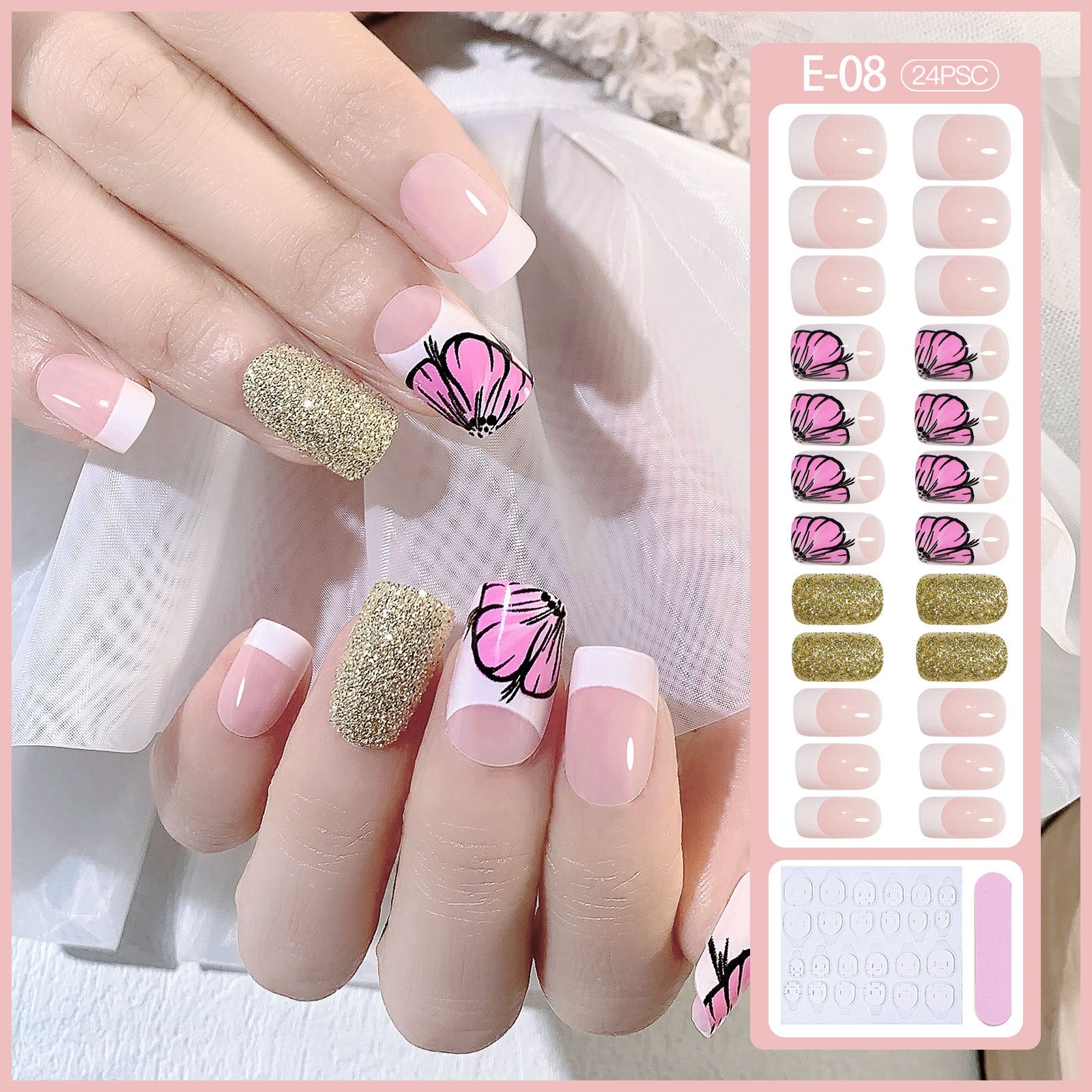 Press On Nail - 71 - E08 - 32 - DTK Nail Supply