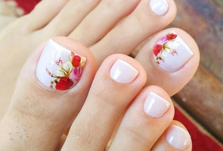 Beautiful Flower Toenail Designs