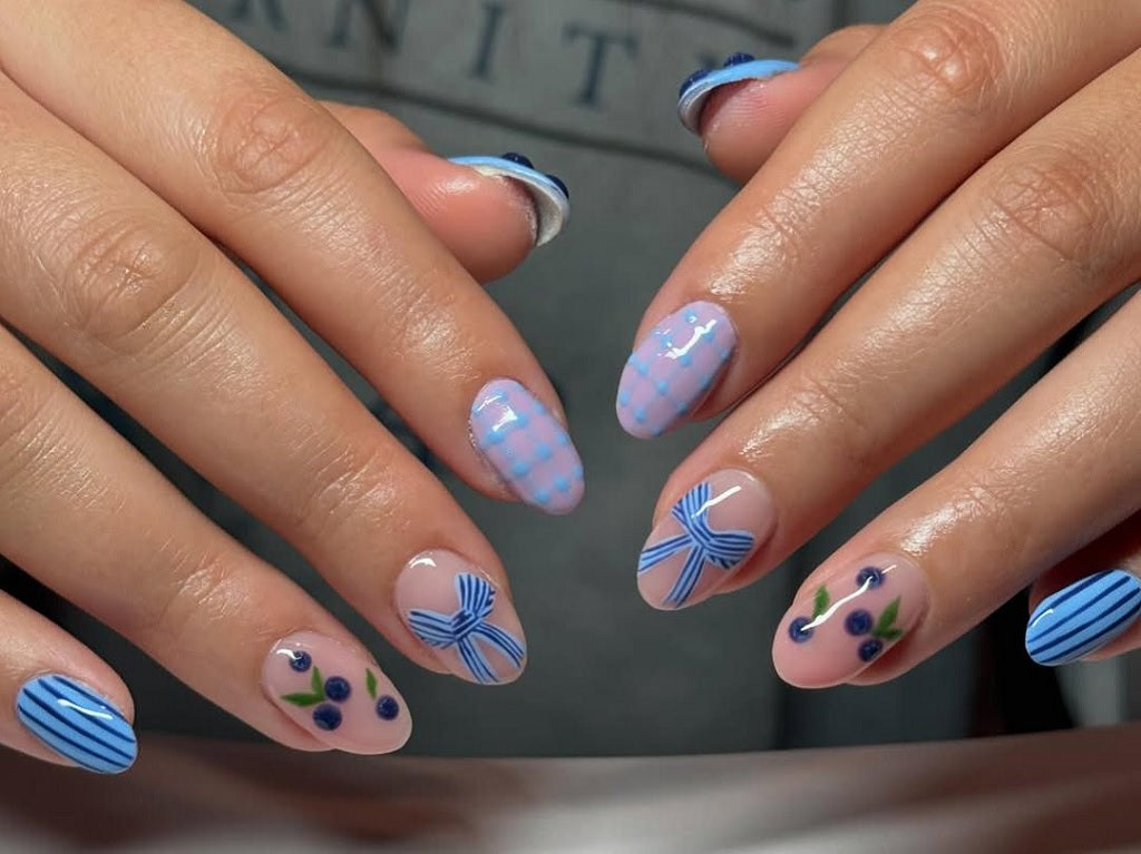Blueberry-inspired Nail Designs