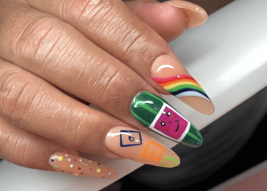 Cheerful Cocomelon Nail Designs