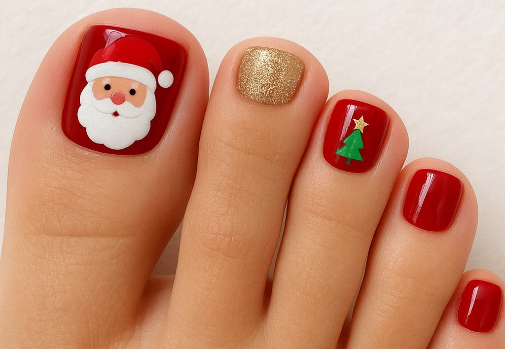 Christmas Toenail Designs