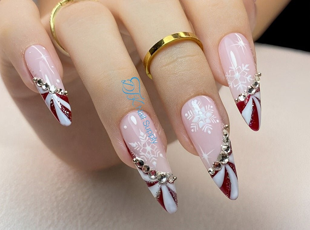 Candy Cane Nails Ideas: Deck Your Nails with Sweetness - DTK Nail Supply