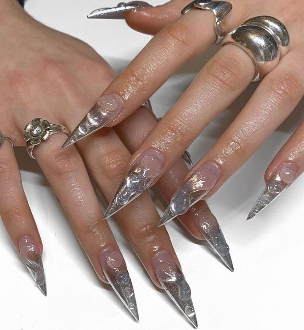 Chrome Drip Nails Are Quickly Becoming 2025's Most Dazzling Manicure - DTK Nail Supply