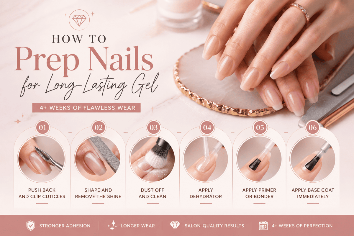 How to Prep Nails for Long-Lasting Gel (4+ Weeks) - DTK Nail Supply
