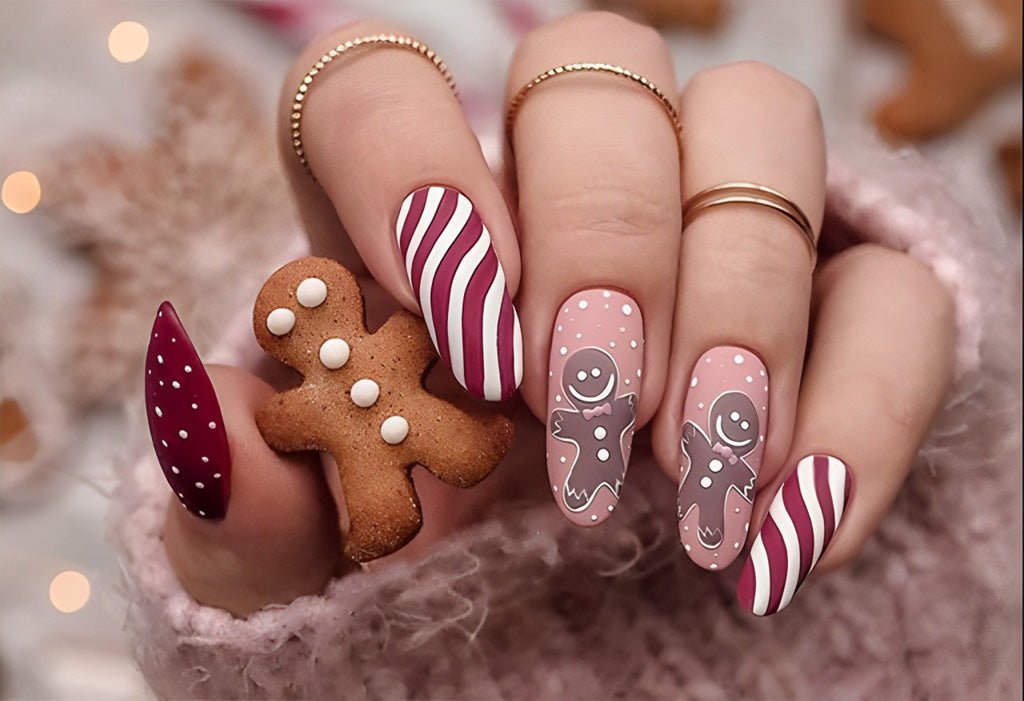 Irresistible Gingerbread Nail Art Will Make You Want to Taste It - DTK Nail Supply