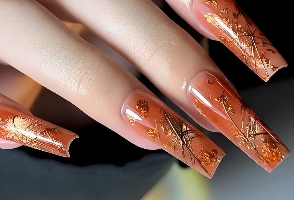 Orange and Gold Nail Trends Made Simple and Stunning - DTK Nail Supply