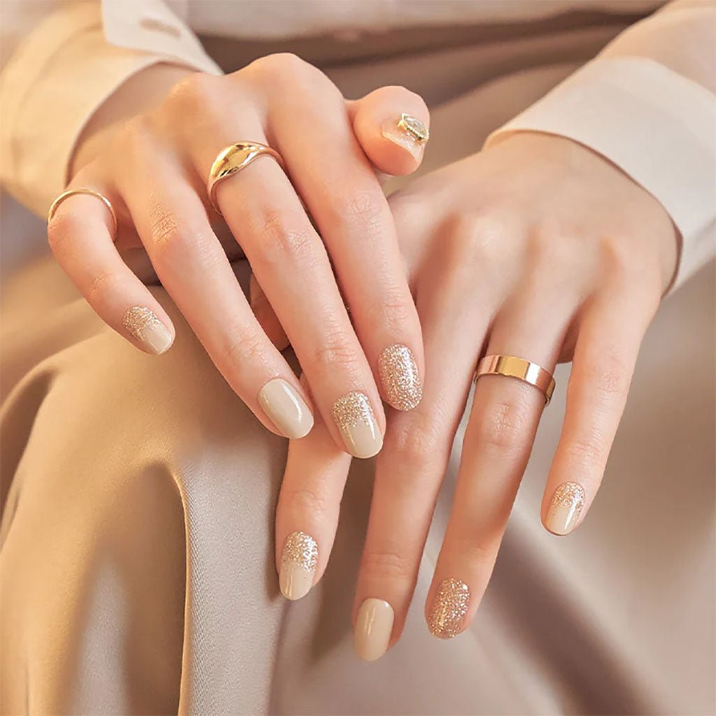 The 8 Best Champagne Colored Gel Nails for the Winter of 2025 - DTK Nail Supply