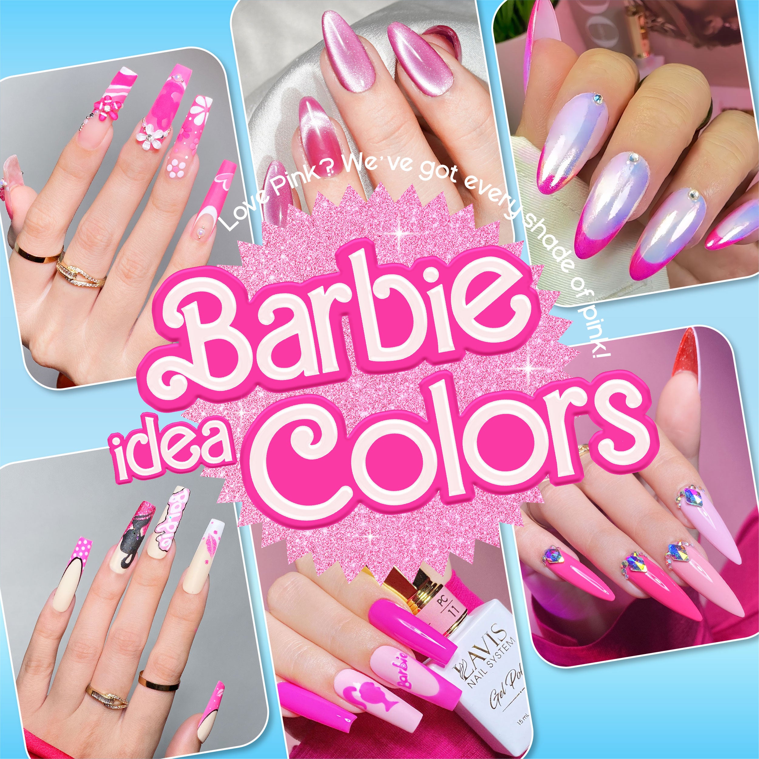 Barbie Pink Colors - Barbie Collection - DTK Nail Supply