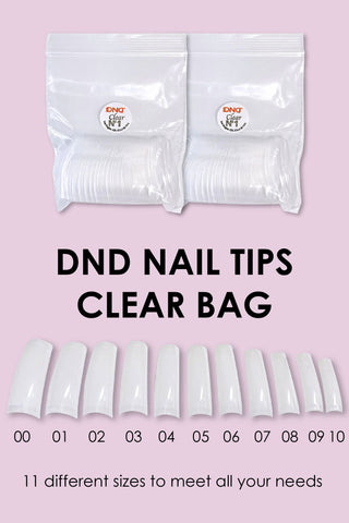 DND Nail Tips Clear Bag