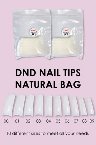 DND Nail Tips Natural Bag