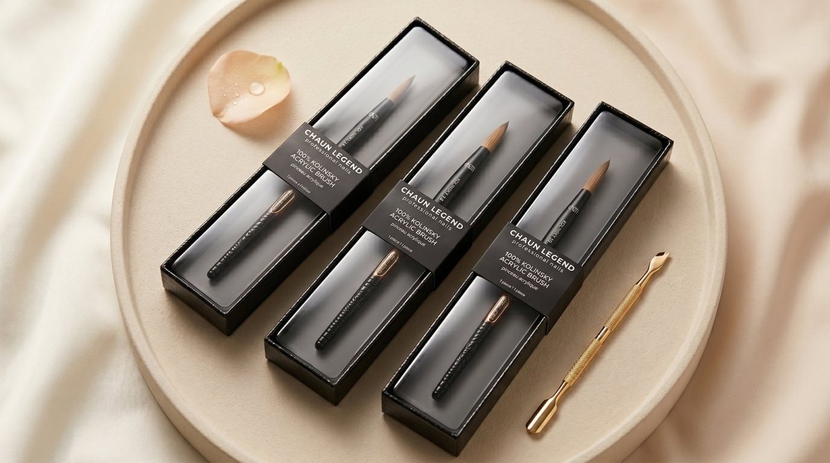 Chaun Legend Acrylic Nail Brushes | 100% Kolinsky Sable Brushes - DTK Nail Supply