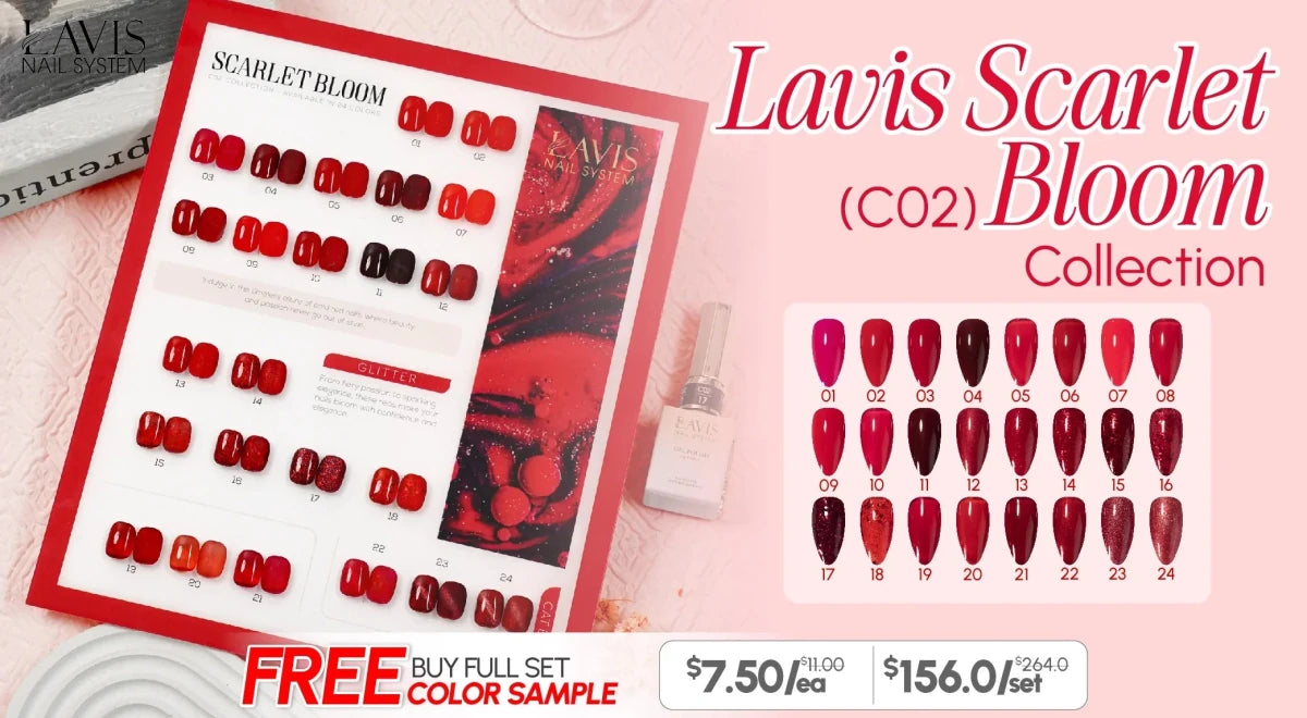LAVIS C02 Scarlet Bloom Collection | DTK Nail Supply - DTK Nail Supply