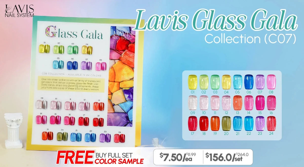 LAVIS C08 Glass Gala Collection - DTK Nail Supply