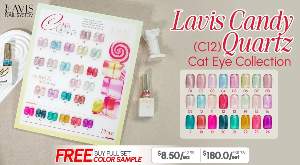 LAVIS C12 Candy Quartz Collection - DTK Nail Supply