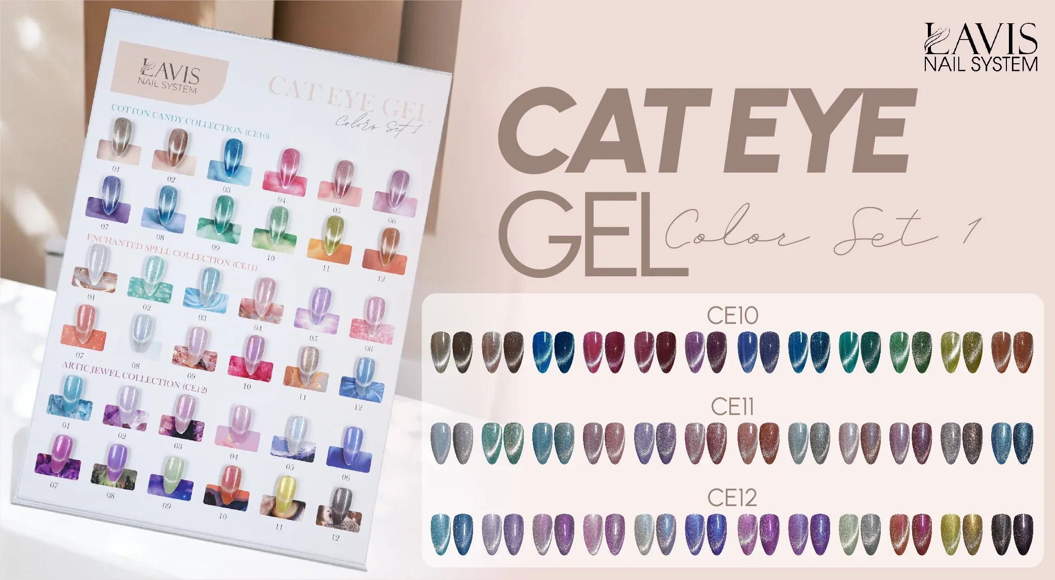 LAVIS CAT EYES SET 1 - (CE10, CE11, CE12) - DTK Nail Supply