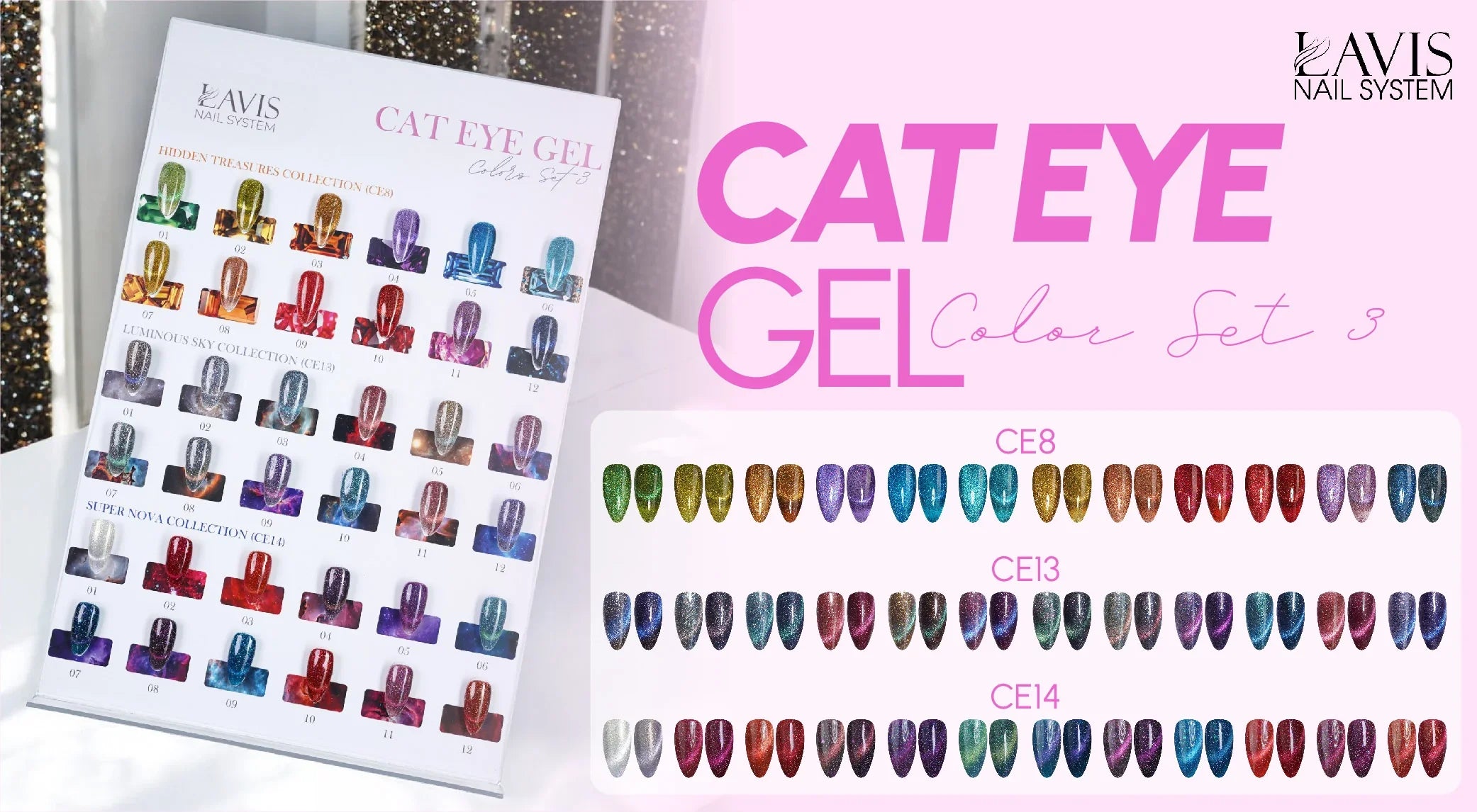 LAVIS CAT EYES SET 3 - (CE8, CE13, CE14) - DTK Nail Supply