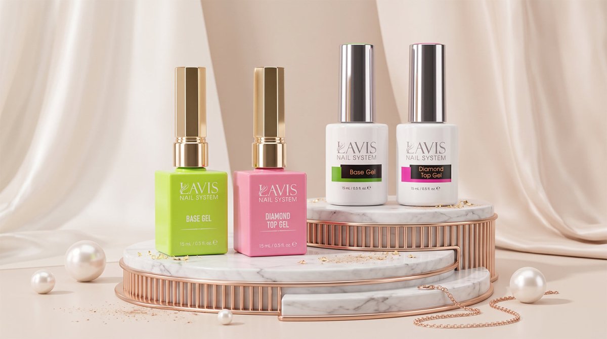 Lavis Gel Base & Top Coats | Diamond No-Wipe & Matte Top Gels - DTK Nail Supply