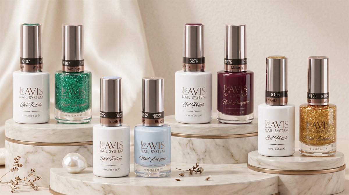 LAVIS GEL NAIL POLISH DUO WINTER COLORS - DTK Nail Supply
