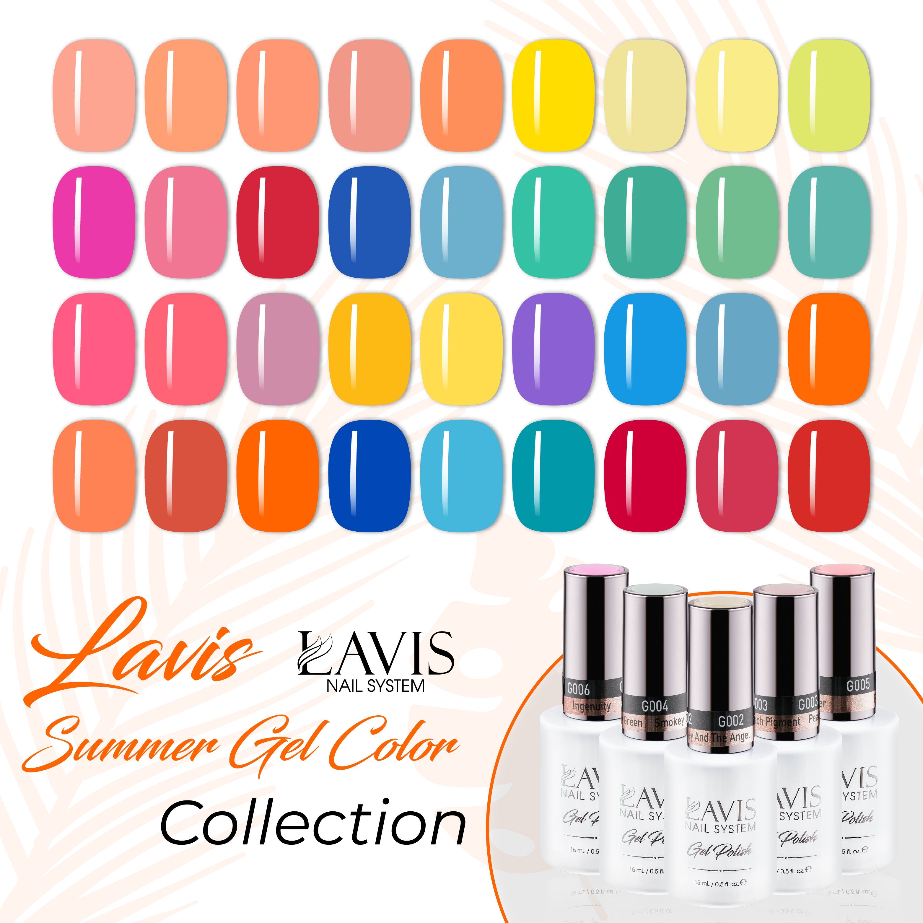 Lavis Gel Nail Polish Summer Colors - DTK Nail Supply