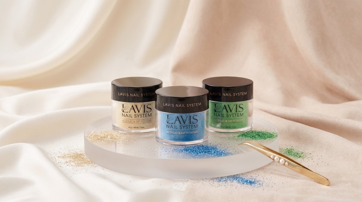 LAVIS GLITTER ACRYLIC & DIP POWDER 1.5 oz - DTK Nail Supply