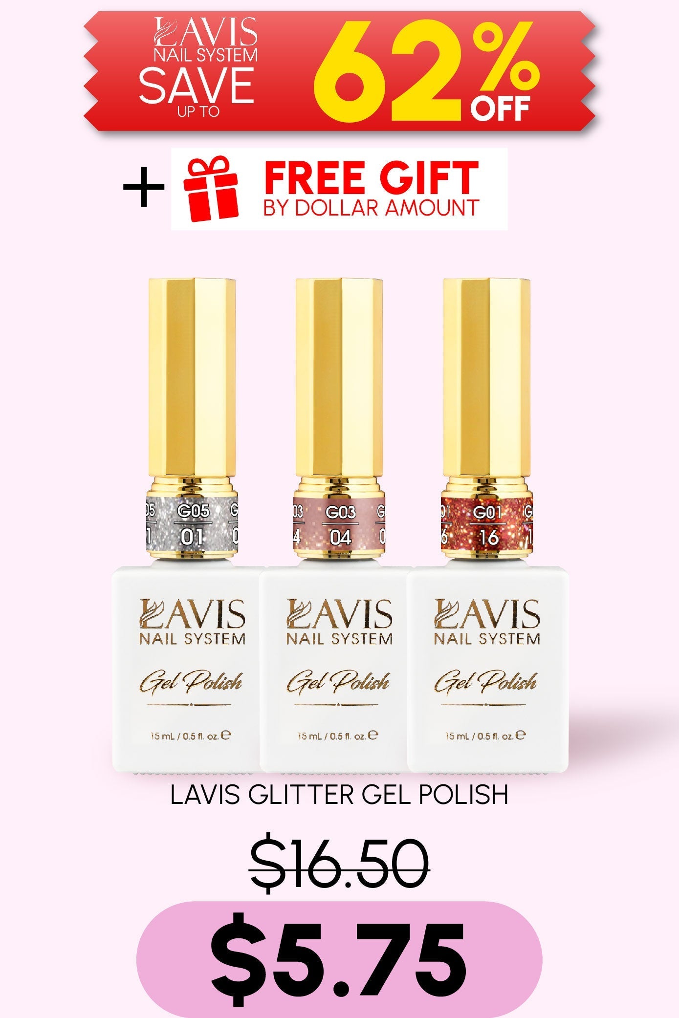 Lavis Glitter Gel Polish - DTK Nail Supply