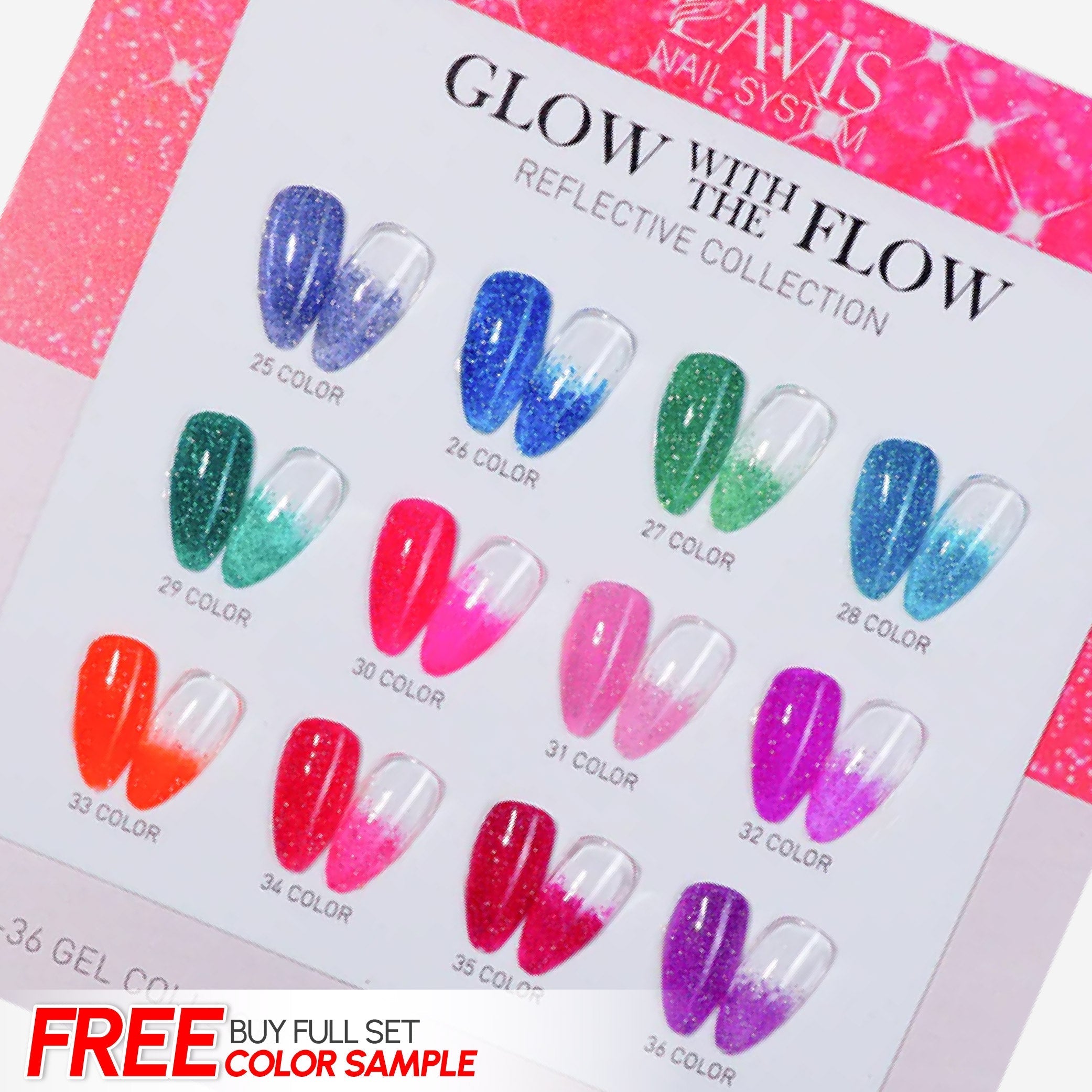 LAVIS R05 Glow With The Flow Reflective Collection - DTK Nail Supply