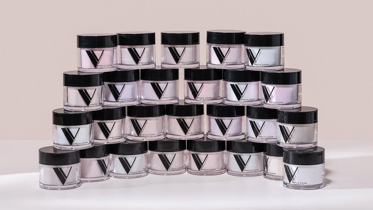 V BEAUTY PURE ACRYLIC CLEAR & COVER COLORS - DTK Nail Supply