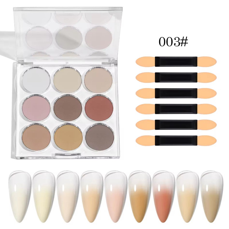  9 Colors Gradient Nail Chrome Powder 003# Choco Cinnamon by Chrome sold by DTK Nail Supply