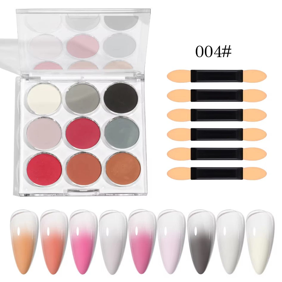  9 Colors Gradient Nail Chrome Powder 004# Angel Dress by Chrome sold by DTK Nail Supply