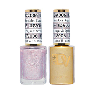 DND DV 006 Sugar & Sprinkles - DND Diva Gel Polish & Matching Nail Lacquer Duo Set