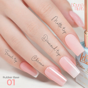  LDS Rubber Base Gel - RB-01 - GEL POLISH 0.5 OZ - Bouncy Blush Collection by LDS sold by DTK Nail Supply