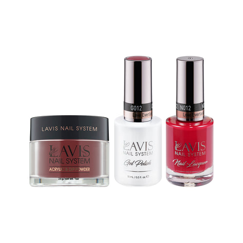  LAVIS 3 in 1 - 012 Love Everlasting - Acrylic & Dip Powder, Gel & Lacquer by LAVIS NAILS sold by DTK Nail Supply