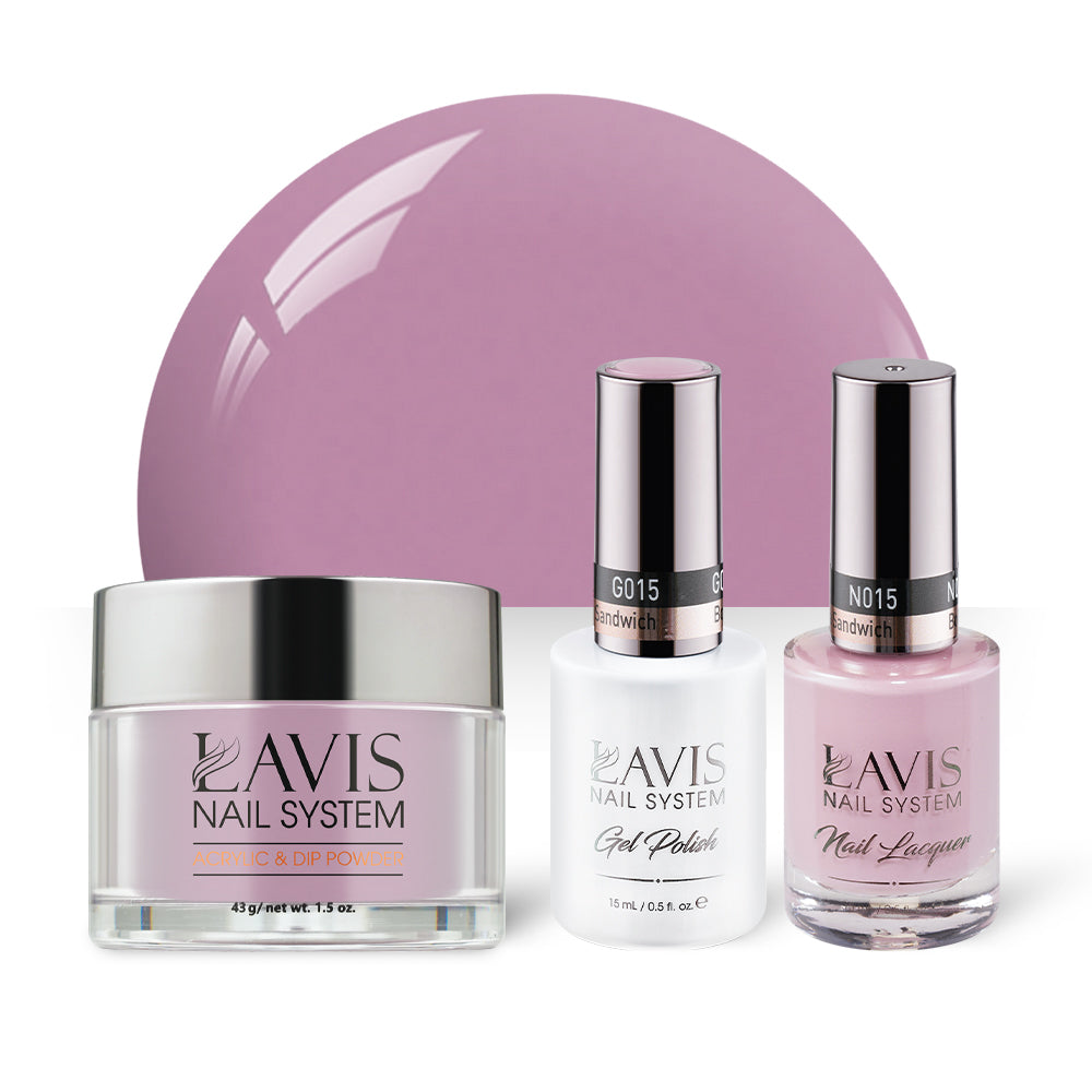  LAVIS 3 in 1 - 015 Bologna Sandwich - Acrylic & Dip Powder, Gel & Lacquer by LAVIS NAILS sold by DTK Nail Supply