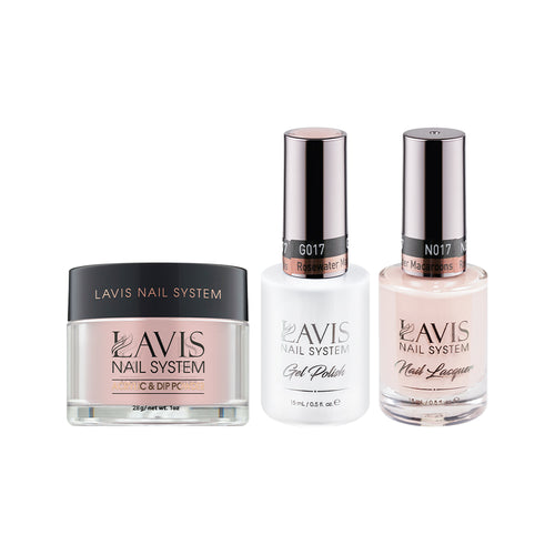  LAVIS 3 in 1 - 017 Rosewater Macaroons - Acrylic & Dip Powder, Gel & Lacquer by LAVIS NAILS sold by DTK Nail Supply