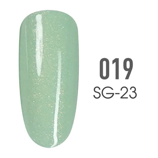 SNS Pro Gel Nail Polish Duo - 019 SG-23- GREEN MOONSTONE